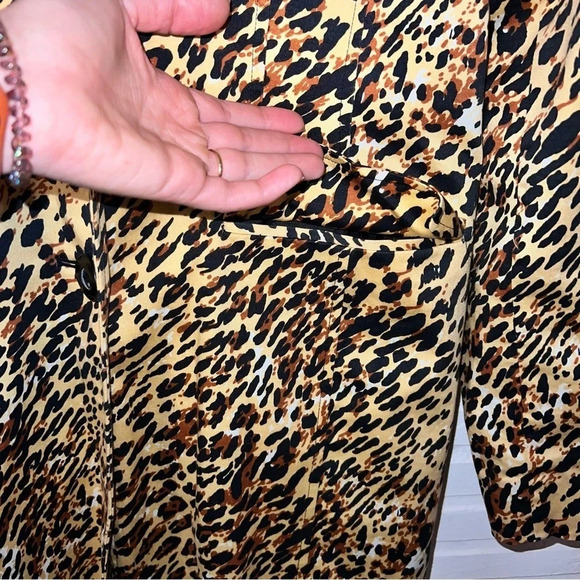 Worthington Brown Leopard Print Cotton Trench Overcoat , Women’s Size Small - Picture 6 of 9